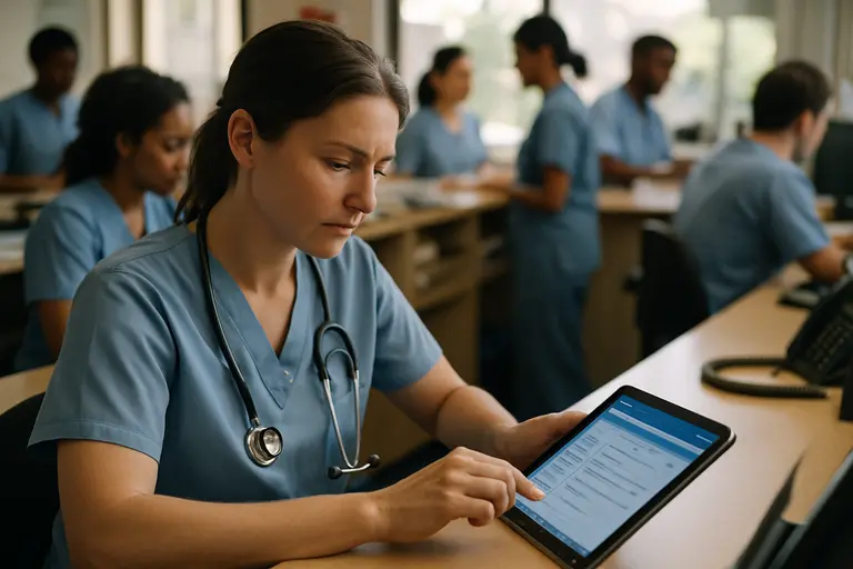 Care team reviewing patient readings on a clinical dashboard