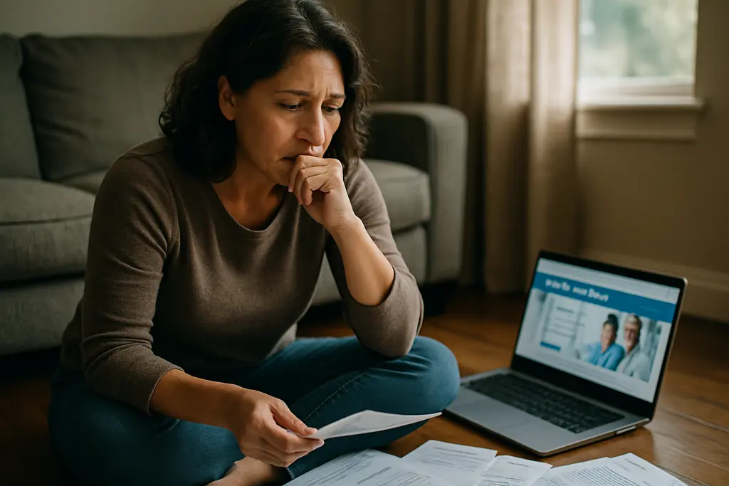 Analyst reviewing healthcare cost security data and medical billing documents