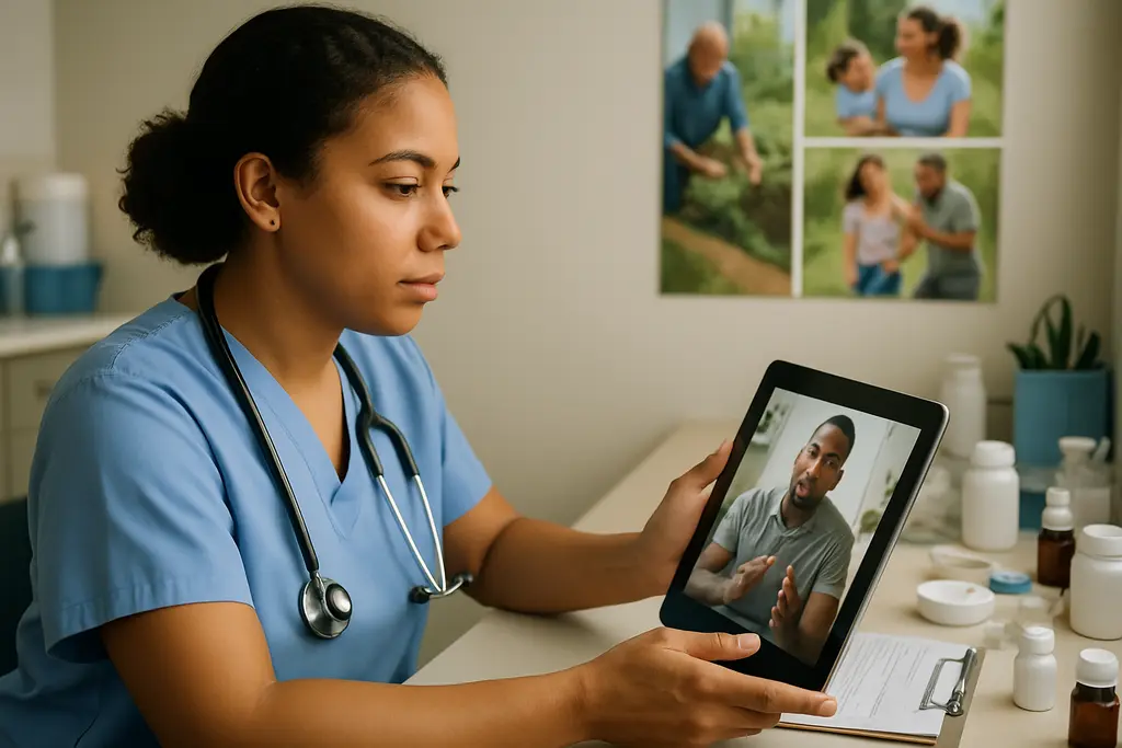 HRSA telehealth grants supporting virtual care access in a rural clinic setting