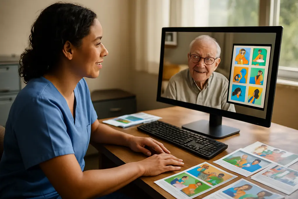 Medicare Digital Outreach dashboard on a clinic workstation for preventive care planning